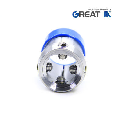 Протезирующие компоненты нижних конечностей - адаптер с зажимной трубкой под углом (10° наклона) из нержавеющей стали 17-4/ титан GR5